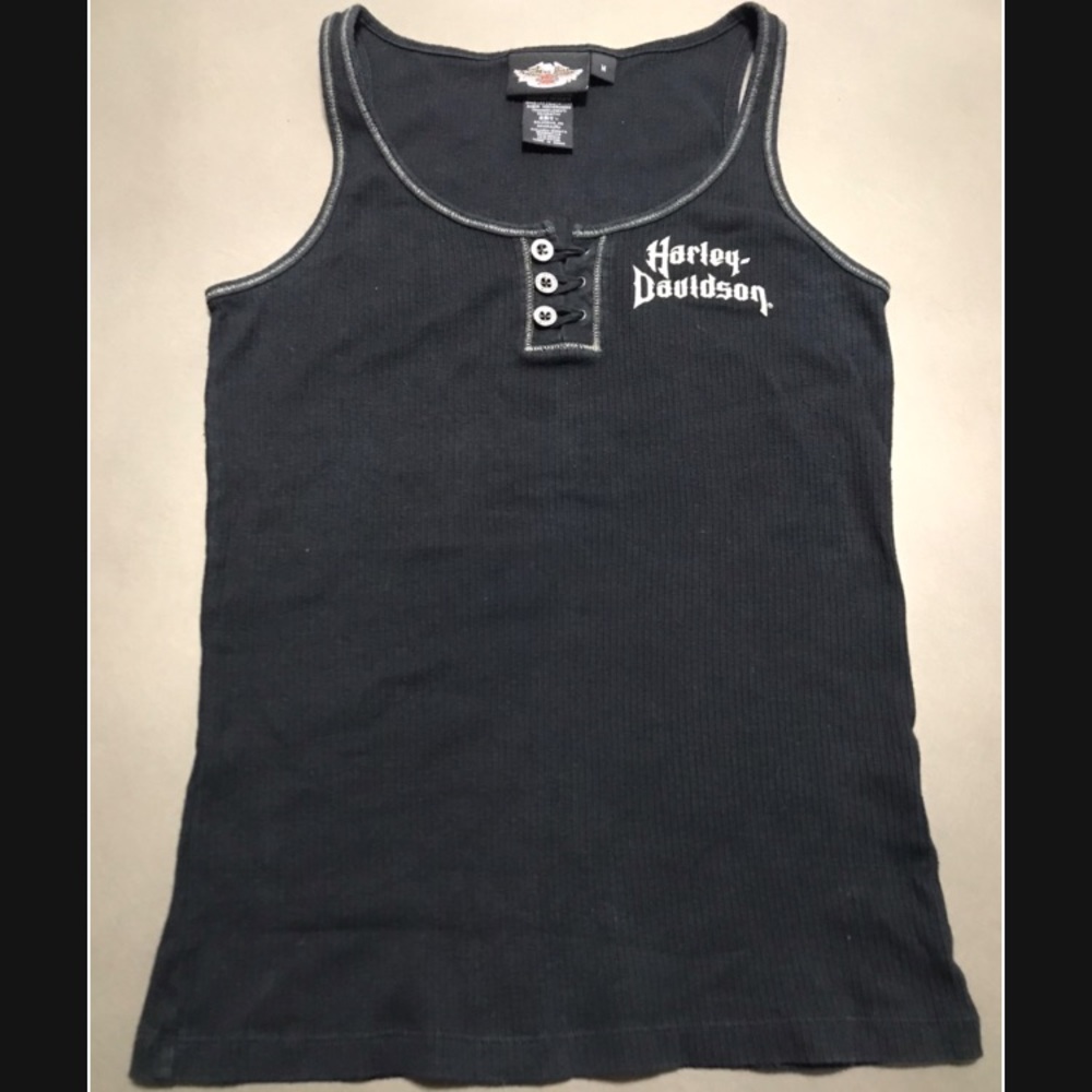 Women’s Harley-Davidson Black Ribbed Tank Size M